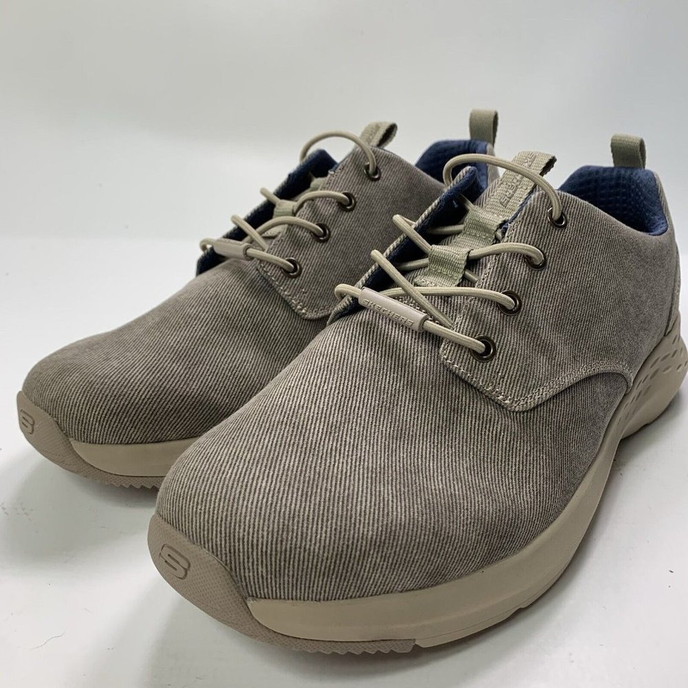 Skechers Parson Mentego Men's Size 12 Khaki Canvas Air Cooled Foam